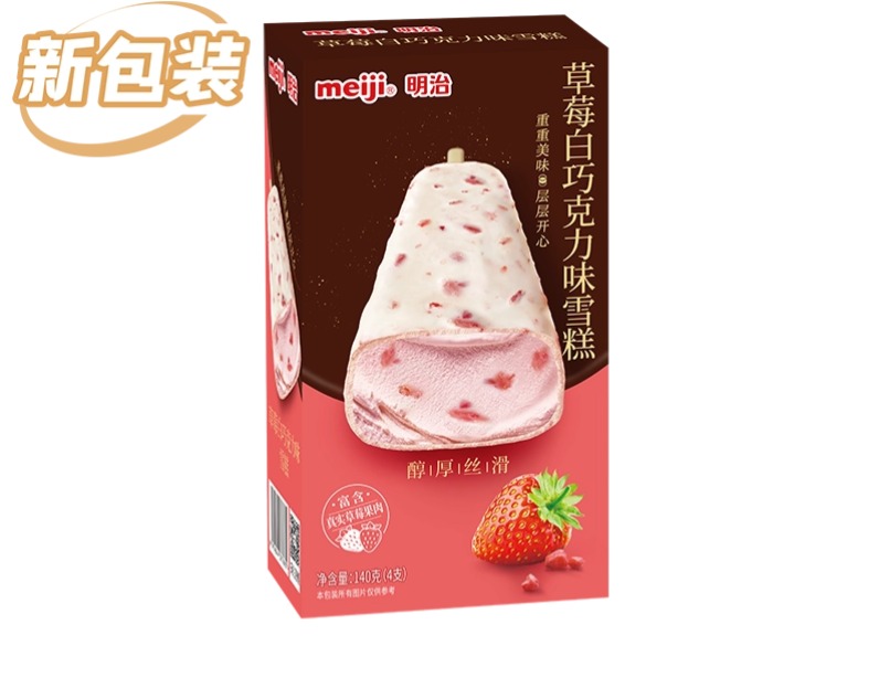 明治草莓白巧克力味雪糕