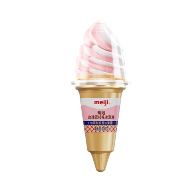 明治玫瑰荔枝味冰淇淋