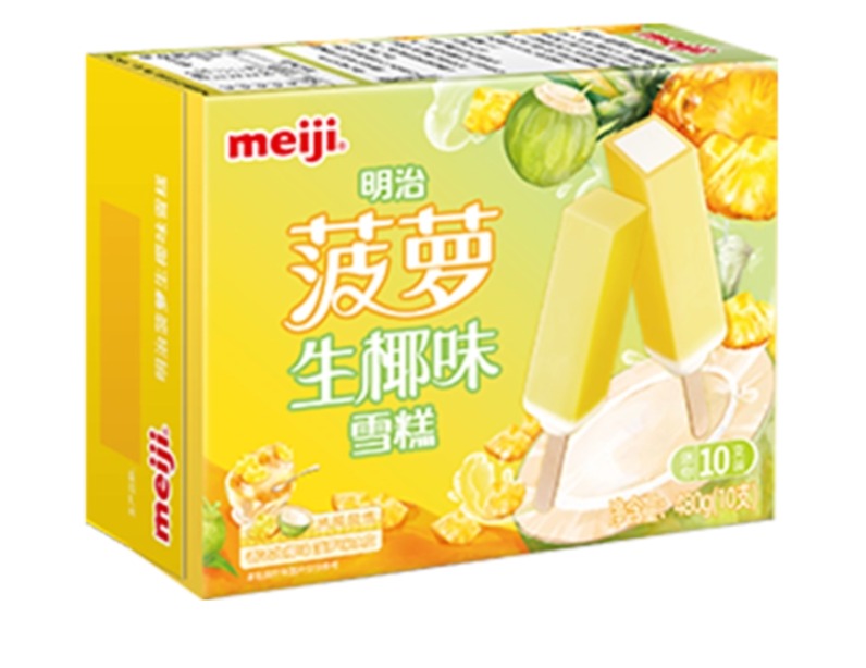 明治菠萝生椰味雪糕