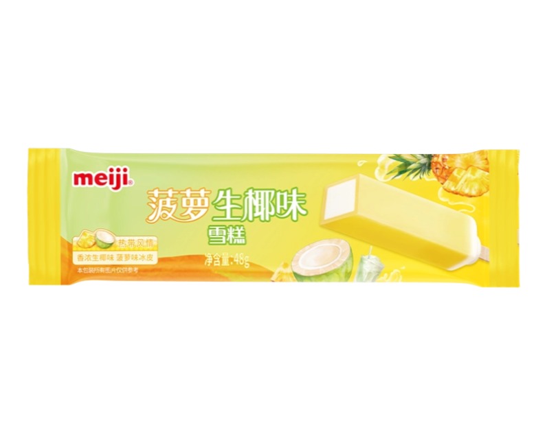 明治菠萝生椰味雪糕