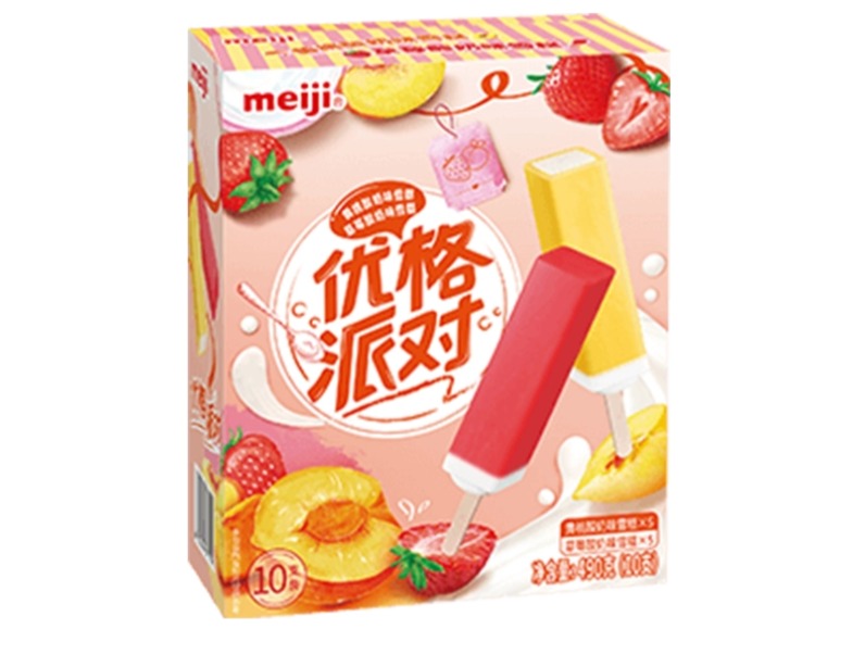 明治黄桃酸奶味雪糕&草莓酸奶味雪糕